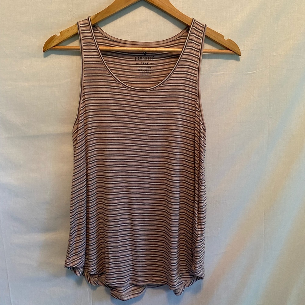 Small Pink/Navy/White Stripe Tank